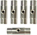 Brass Slip-lock Connectors for High Pressure Misting System, 3/8" Misting Nozzle Connectors, 5 pcs Push to Connect Fittings for 3/16" Threaded Mister Nozzles by TLTOOLEGIN