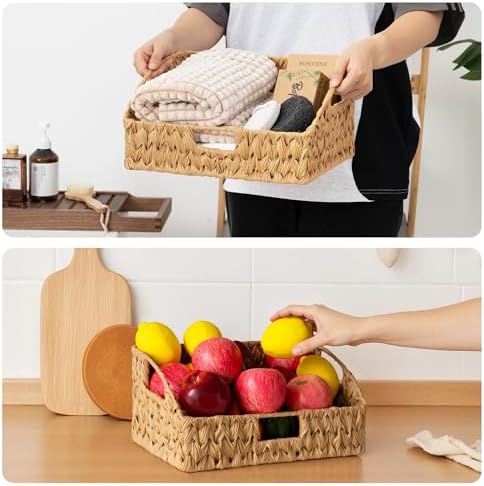 GRANNY SAYS Wicker Storage Basket, Trapezoid Woven Baskets for Storage - Image 3