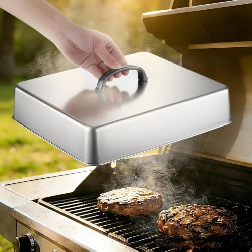 Rectangular Griddle Basting Cover,Stainless Steel,Heat-Resistant Handle - Image 5