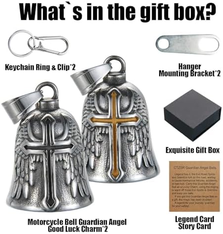 Motorcycle Bell Guardian Angel Gremlin Lucky Charm Gift For Riders - Image 6