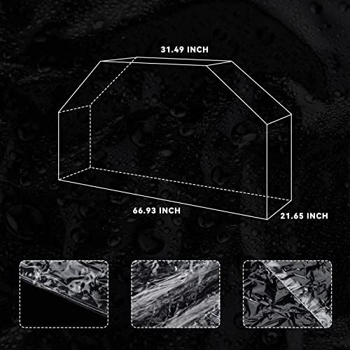 Hoolerry 60 Inch Clear BBQ Grill Barbecue Cover for Outdoor BBQ Grill - Image 2