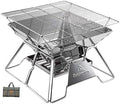 CAMPINGMOON Portable Fire Pit Grill 14 Inch Stainless Steel MT-2 by CAMPINGMOON