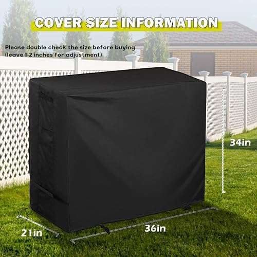 Outdoor Storage Cabinet Cover for Wicker Outdoor Bar Cart, Outdoor Bar Table Cover for Patio Storage Bar Table/Wicker Console Table/Rattan Cabinet Sideboard - Image 7