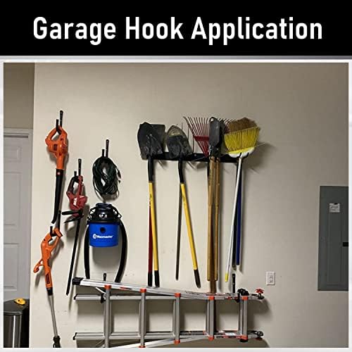 Heavy Duty Garage Hooks, 6.7Inch Wall Mount Garden Tools Storage Hook for Bike, Ladder, Chair, Garden Hose, Power Tool, Indoor Outdoor - Image 5