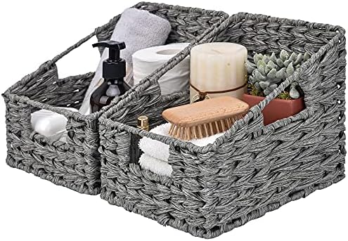 GRANNY SAYS Wicker Basket with Handles, Shelf Baskets for Organizing by GRANNYSAYS