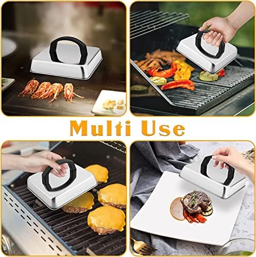 Leonyo Heavy Duty Stainless Steel Griddle Basting Cover Dome, 3 Pack - Image 7