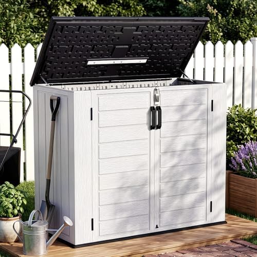 Outdoor Storage Shed Resin Waterproof Storage Cabinet for Patio Garden by LegacyAmerhomeDirect