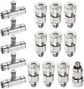 M METERXITY 20-Pack Brass Misting Nozzle Tee Kit, 0.7mm Orifice Dia. High Pressure Spray Misting Nozzle Head, Slip Connectors for 3/8 Inch Drip Irrigation Tubing Kit Outdoor [3/16" Threaded] by MMETERXITY