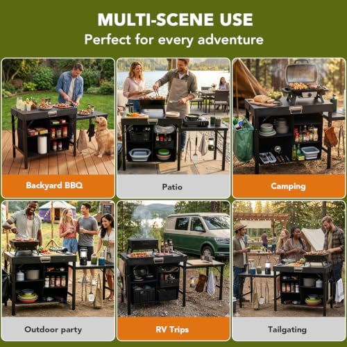 Outdoor Cooking Station for Camping,Grill Table for Blackstone Griddle - Image 6