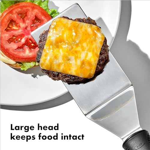 OXO Good Grips Restaurant Turner, Stainless Steel Metal Spatula - Image 3