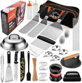238pcs Premium Griddle Accessories Kit, Griddle Tools for Flat Top Grill with Enlarged Spatulas, Burger Press, Basting Cover, Flat Top Grill Accessories for Outdoor BBQ Teppanyaki by Purechef