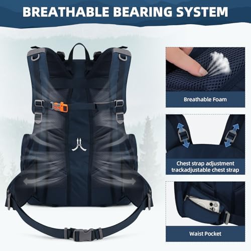 Maelstrom 40L Waterproof Hiking Backpack, Lightweight Travel Daypack - Image 5