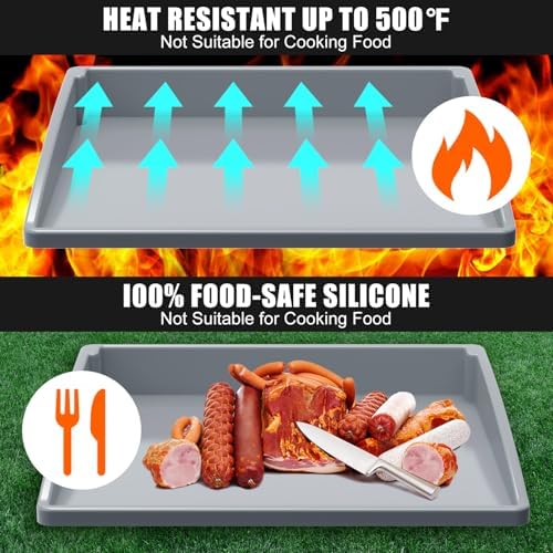 Silicone Griddle Mat Cover for Blackstone - 17 Inch True All-Encompassing Coverage Heavy Duty Food Grade Grill Buddy Mat, All Season Cooking Surface Protective Cover - Image 6
