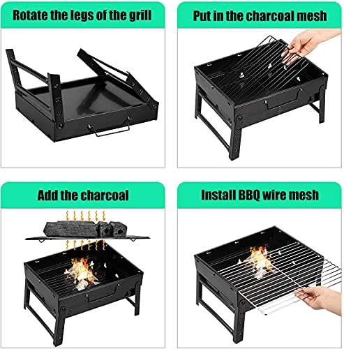Folding Portable Barbecue Charcoal Grill - Image 6