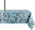 EHouseHome Outdoor Indoor 60x84 inch Rectangle Tablecloth with Umbrella Hole and Zipper, Waterproof Zippered Patio Table Cloths, Spring/Summer Table Covers for Backyard Circular Table/BBQs/Picnic by EHouseHome