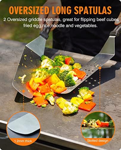 HOMENOTE Black Griddle Accessories Kit, Griddle Spatula Set for Blackstone - Image 2