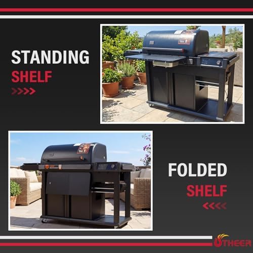 Utheer Folding Front Shelf for Traeger Woodridge Pro/Elite, Ironwood/XL - Image 6