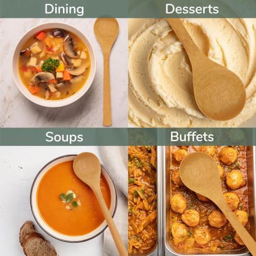 BambooMN 8" Reusable Bamboo Soup Spoon - 100 Units - Image 6