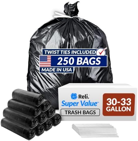 Reli. 30 to 33 Gallon Trash Bags Heavy Duty by Reli