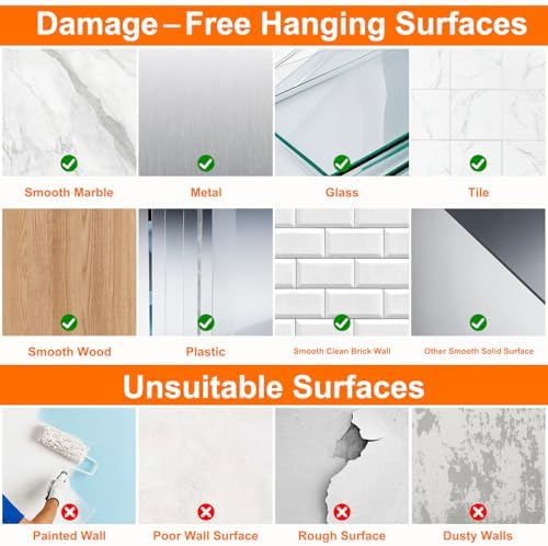 DDMY Heavy Duty Adhesive Hooks for Hanging 50lb(Max) Black Wall Hooks with Strong Sticky,No Damage Removable Hook Waterproof & Reusable for Bathroom, Kitchen, Shower, Outdoor Decor -8 Pack - Image 6