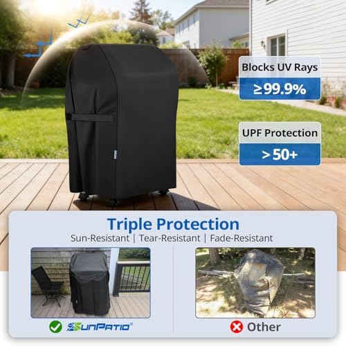 SunPatio 30 Inch Grill Cover, Heavy Duty Waterproof 2 Burner BBQ Cover - Image 4