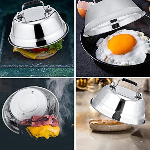 Leonyo 6.5IN Stainless Steel Griddle Basting Cover Dome, 2 Pack - Image 3