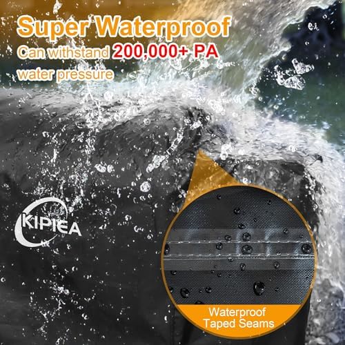Kipiea 600D Heavy Duty Grill Cover for Traeger Ironwood 885, Waterproof Wood Pellet Smoker Cover with Windproof Buckles, Pellet BBQ Grill Covers for Outside Anti-UV, No Tear, No Fading - Image 4