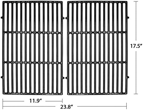 Hongso 7638 Polished Enameled Cast Iron Grill Grates for Weber Spirit 300 - Image 4