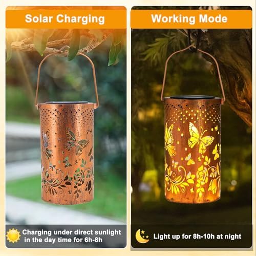 BSGlobal Butterfly Solar Lanterns Outdoor Waterproof Hanging Lights - Image 3