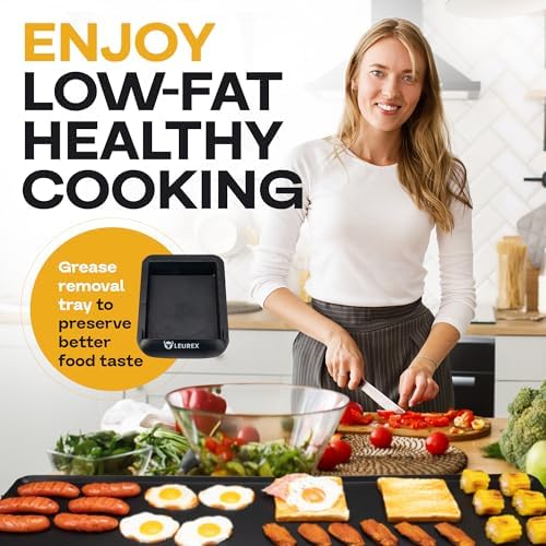 IDL Packaging 36" Electric Griddle, Extra Large Nonstick Flat Top Grill - Image 3