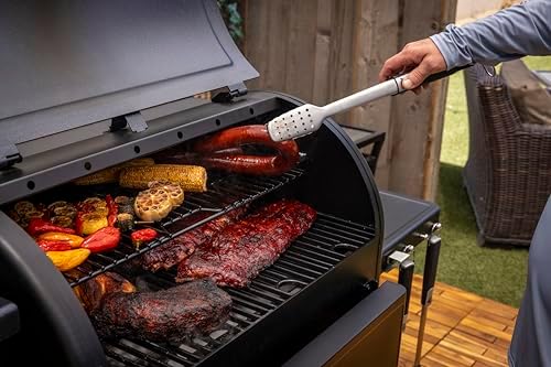 Pit Boss 850 Navigator Series WiFi & Bluetooth Wood Pellet Grill & Smoker, Flame Broiler and LCD Digital Controller, 932-Sq. In. Cook Space, 180°F to 500°F Temp Range, Meat Probe, 30 lb. Hopper - Image 2