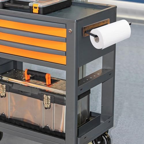 Magnetic Paper Towel Holder,Wood Farmhouse Heavy Duty Strong Magnet Backing for Toolbox,Grill,Microwave,Fridge,Garage - Fit for Large Size of Paper Towel Roll - Image 4