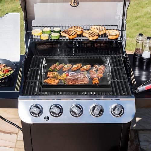17 x 13 Inch Flat Top Cast Iron Griddle for Gas Grill Griddle - Image 6