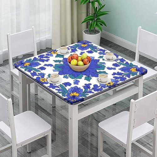 Outdoor Square Tablecloth, Mexican Talavera Pattern Printed on Stain Resistant Patio Table Covers, Perfect for Breakfasts Tea Gatherings, Fit for 32" x 32" Square Tables - Image 2