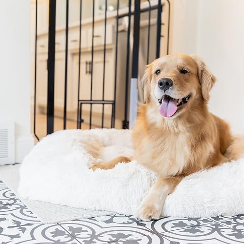 Carlson 36" Extra Tall Walk Through Dog Gate for Doorways & Bottom of Stairs, Metal Pet Gate with Small Pet Door, Expands 29”–36.5”, Black - Image 4