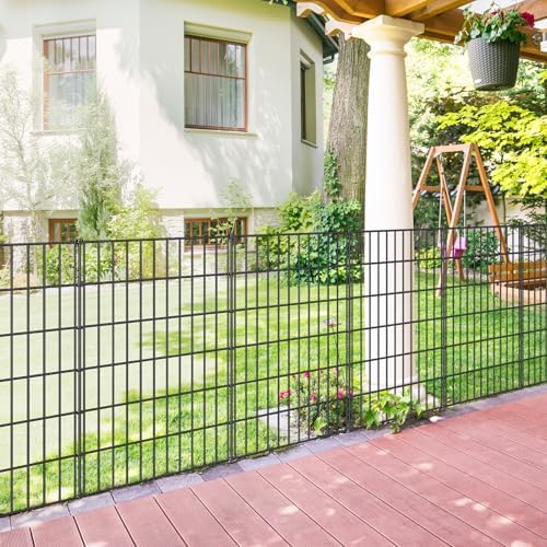 Metal Garden Fence 40 in x 23.3 ft, Outdoor Dog Fence with Stakes for Yard - Image 2