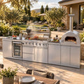 128" Modular Outdoor Kitchen,120000 BTU Natural Gas Grill with Pizza Oven. by Unknown