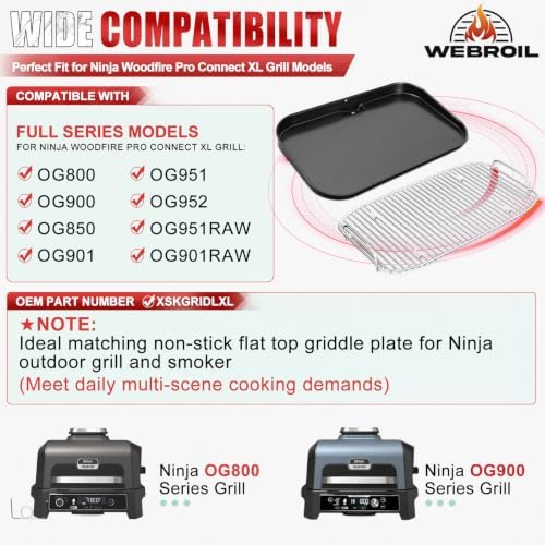 Griddle Plate for Ninja Pro Connect XL, Woodfire XL OG900 Rack Accessories - Image 2