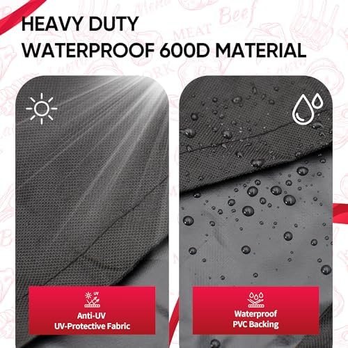 NEXCOVER Grill Cover, 30 Inch Waterproof BBQ Cover, 600D Heavy Duty Gas Grill Cover, Fade Resistant, Weather Resistant, Rip Resistant Barbecue Cover for Weber,Brinkmann, Char Broil, Holland, Jenn Air - Image 6