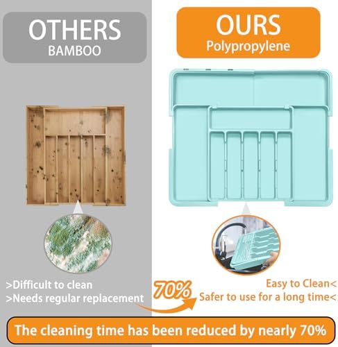 Homecor Silverware Organizer - Expandable Large Kitchen Drawer Organizer - Image 5