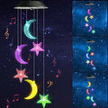 Toodour Solar Wind Chimes, Color Changing Wind Chimes Moon and Star by Toodour