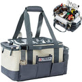 Large Grill Caddy, Tailgating Essentials Organizer for BBQ, Camping &Picnic by FRECOLSH