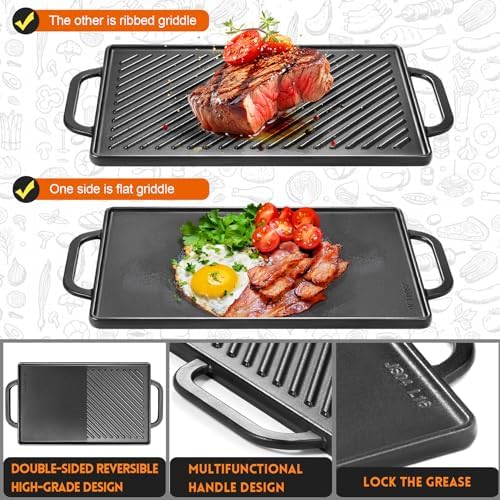 GGC Cast Iron Reversible Griddle - Image 3