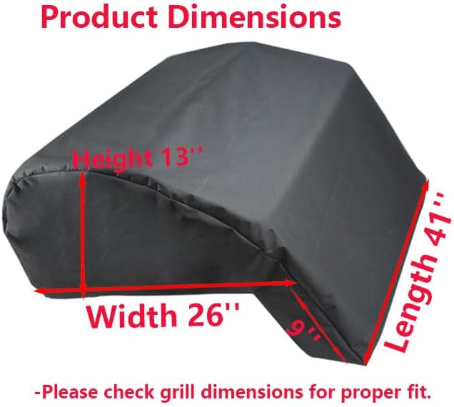 Mini Lustrous Built-in Grill Cover Compatible with 5-Burner Gas Grill, Water-Resistant Island BBQ Grill Top Cover, 41'' (L) x 26'' (W) x 13'' (H) - Image 2