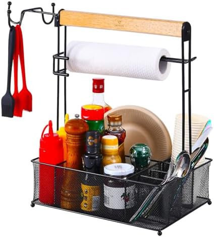 VIKEYHOME Grill Caddy, Picnic BBQ Organizer for Camping by VIKEYHOME