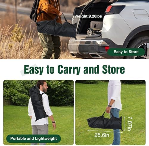 TeqHome Portable Camping Table, Camping Table Foldable with Carrying Bag, Ultralight Carbon Steel Beach Table Indoor Outdoor for Camping Picnic BBQ Beach Party Patio Fishing Carbon Steel - Image 4