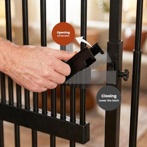Extra Tall Cat Gate Adjustable 49"-86" Height & 27.5"-37" Width - Image 5