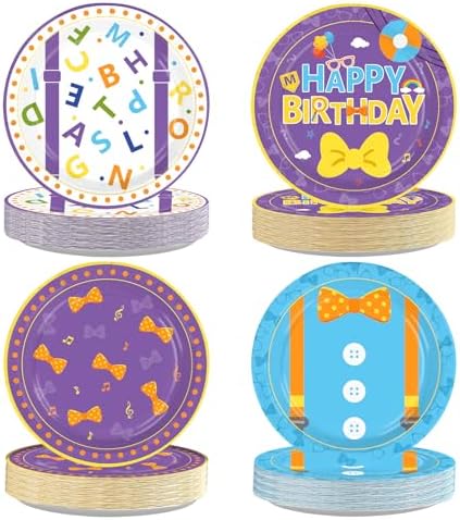 60Pcs English Teacher Paper Plates 7" Heavy Duty Paper Plates by Greencian