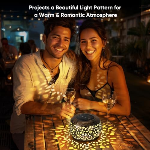 Solar Lanterns Waterproof Outdoor Decor: 2 Pack Hollow Out Solar Lights - Image 2