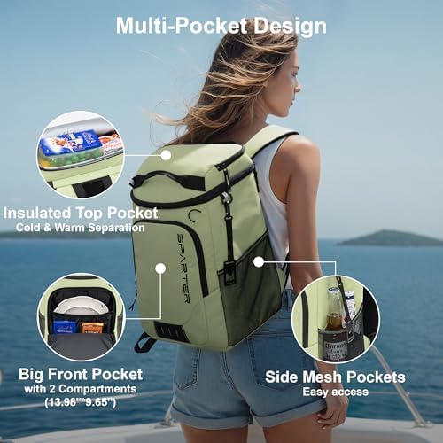 SPARTER Backpack Cooler Insulated 33/49 Can Leakproof Waterproof Bag Beach - Image 4